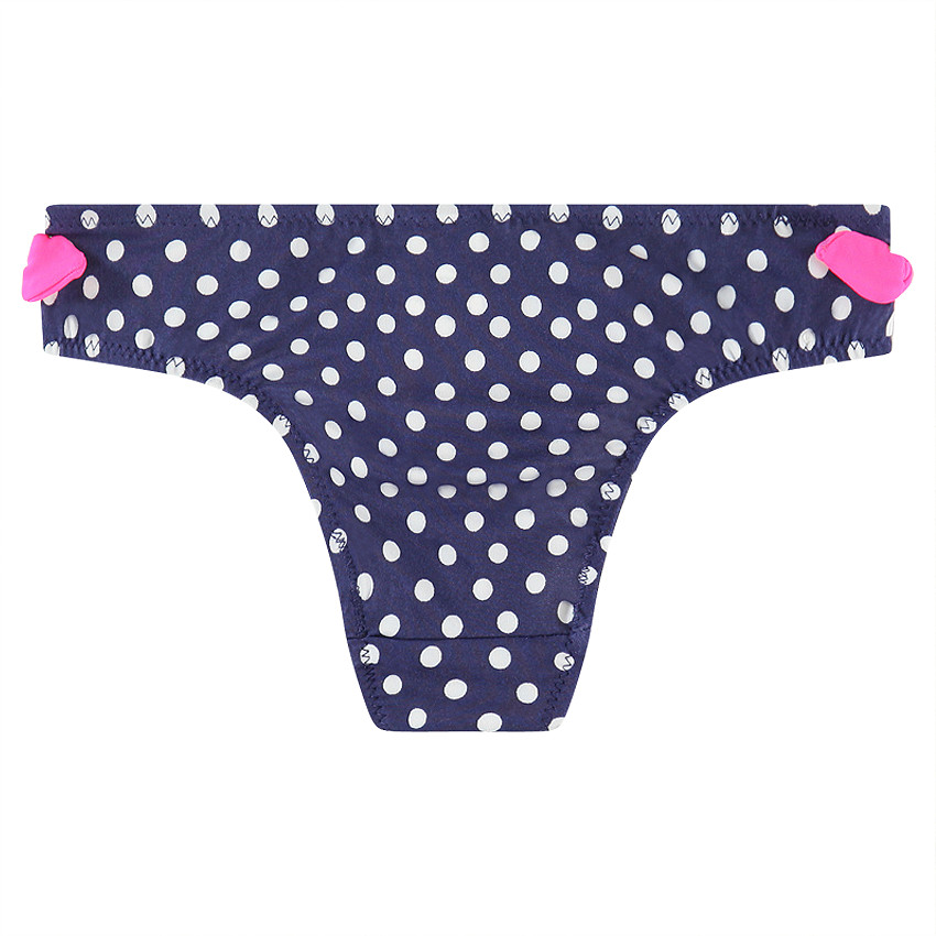 Culotte de bain avec noeuds et imprimé pois  