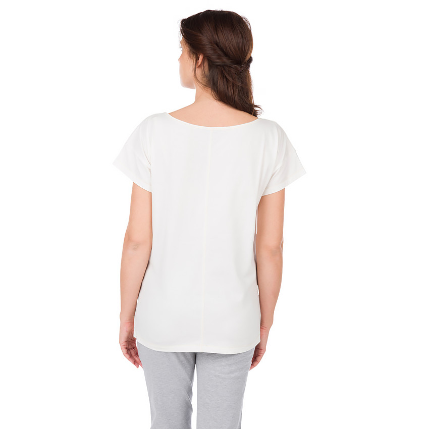 Tee-shirt homewear de grossesse print inscriptions et étoile 