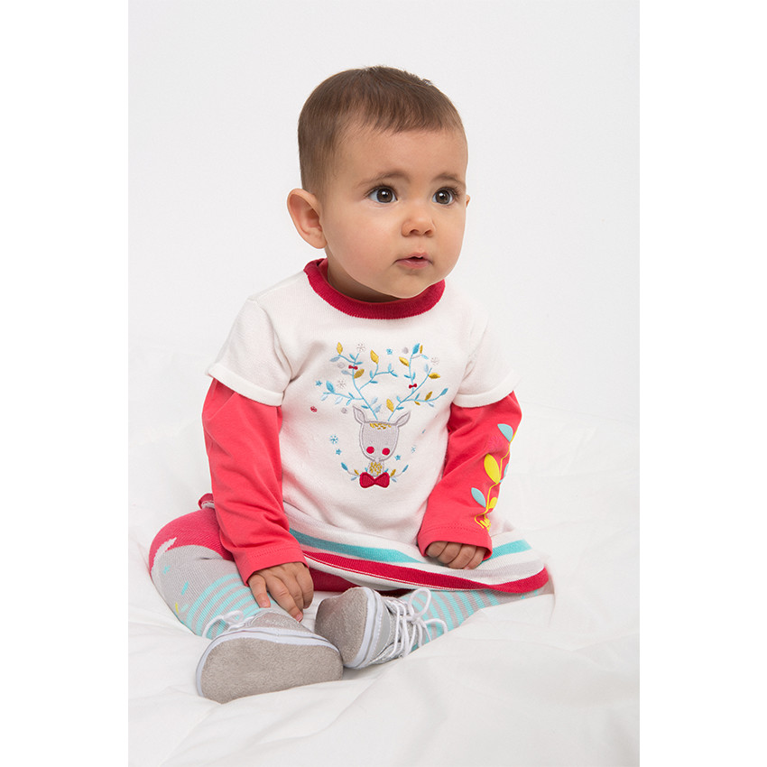 Sous-pull en jersey avec print végéta et ouverture pressionnée dos 