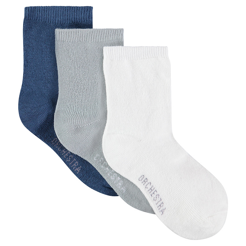 Lot de 3 paires de chaussettes unies 