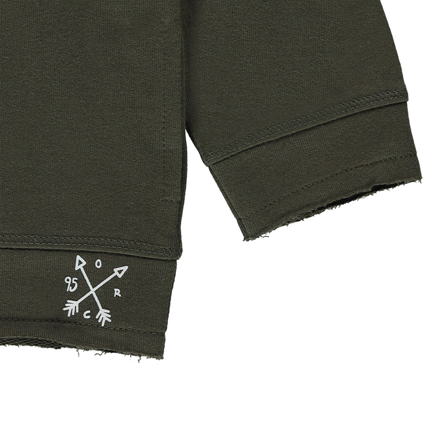 Sweat en molleton léger avec ouverture boutonnée sur le devant 