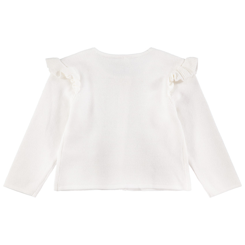 Gilet en tricot avec emmanchures volantées 