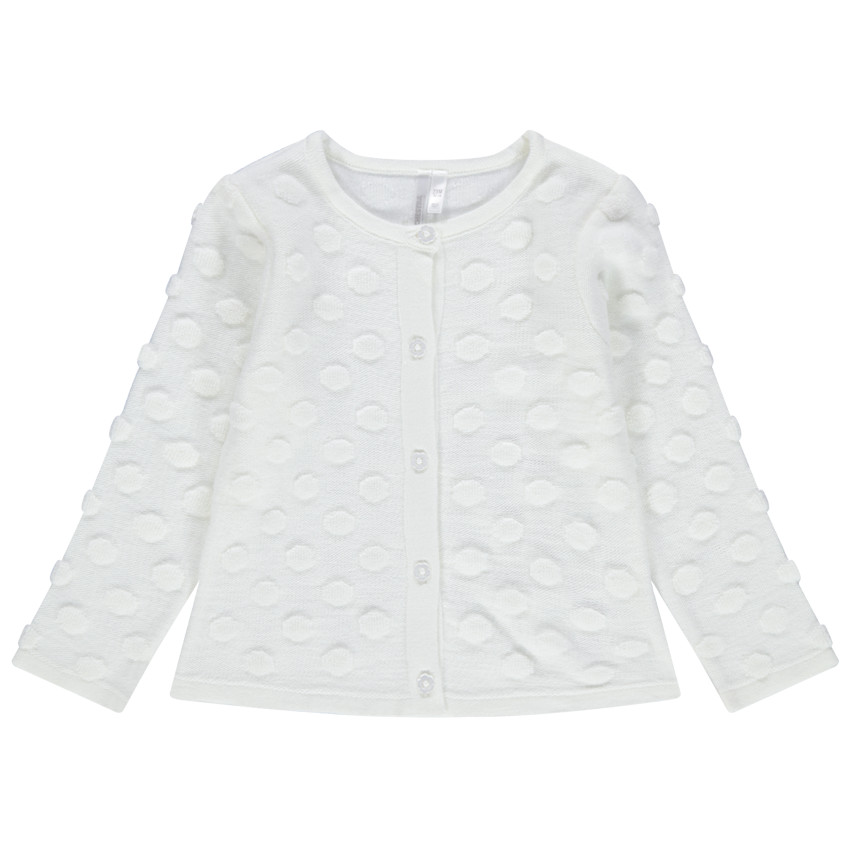 Gilet en tricot à pois en relief 