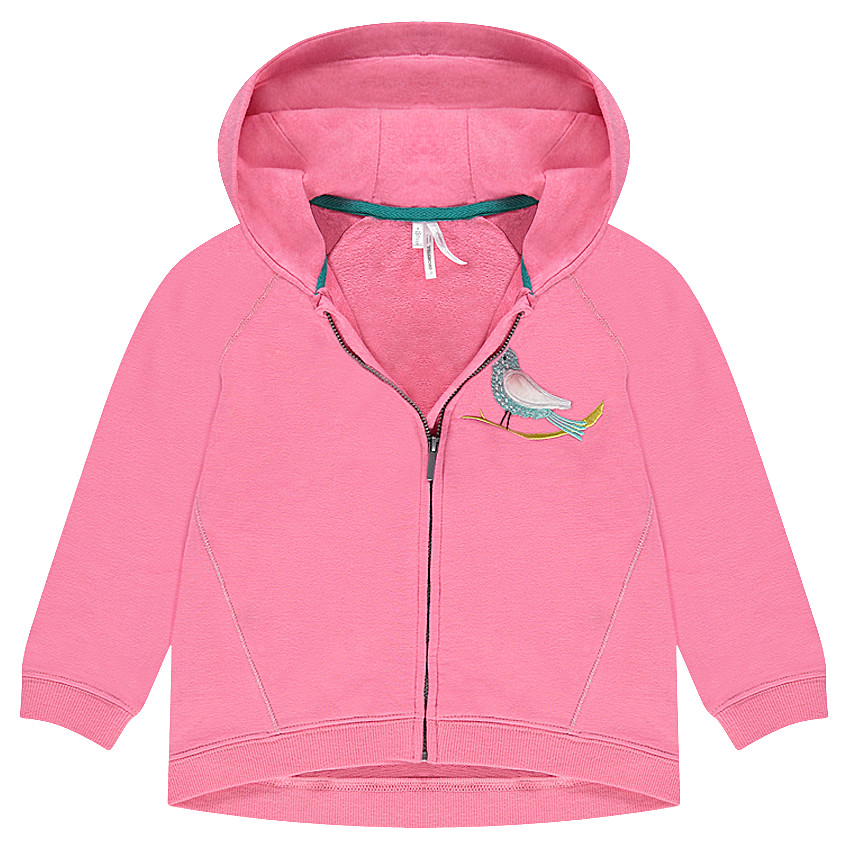 Gilet à capuche en molleton avec broderies et sequins 