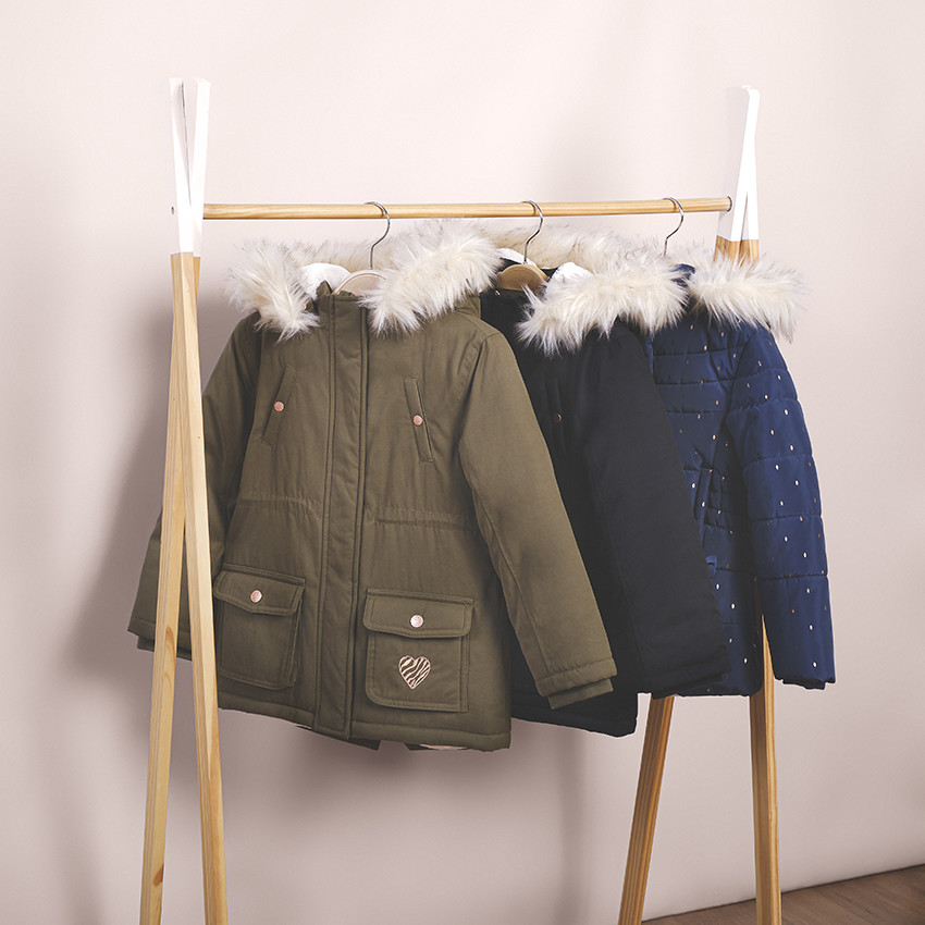 Parka matelassée doublée sherpa à capuche amovible 