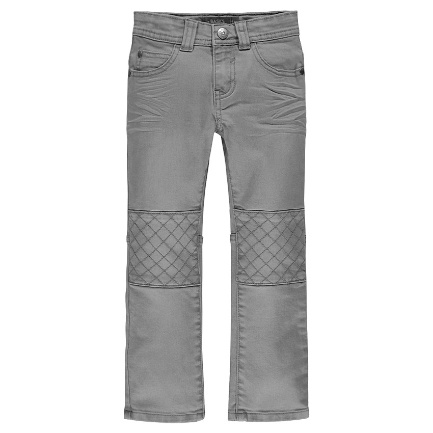 Jeans coupe slim avec jeux de découpes et de surpiqûres 