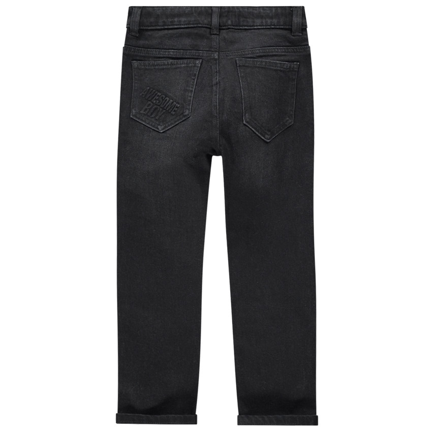 Junior - Jean effet used et crinkle à poches 