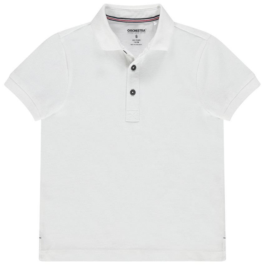 Polo manches courtes uni en coton bio 