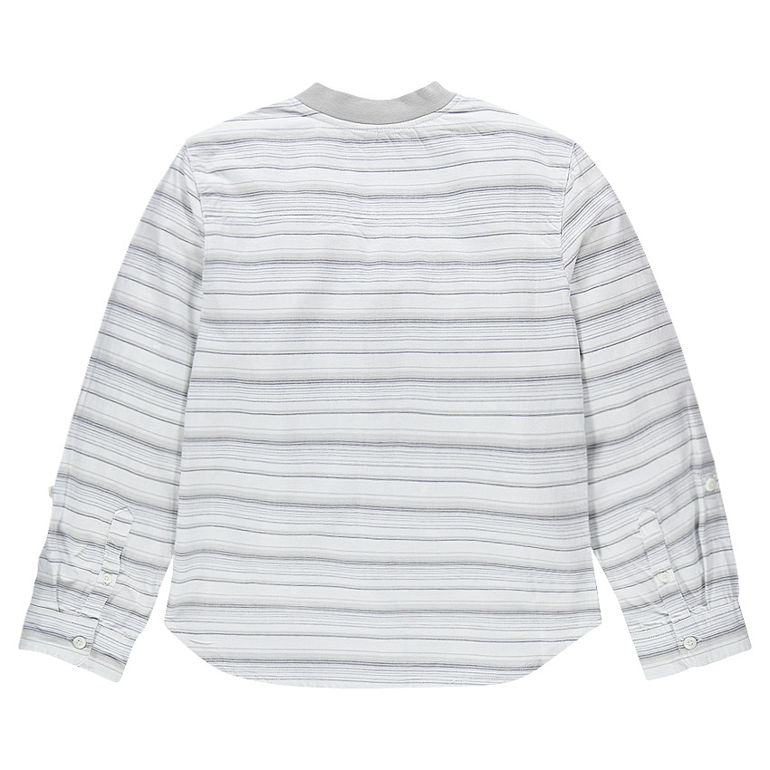 Junior - Chemise manches longues rayé avec col fantaisie 