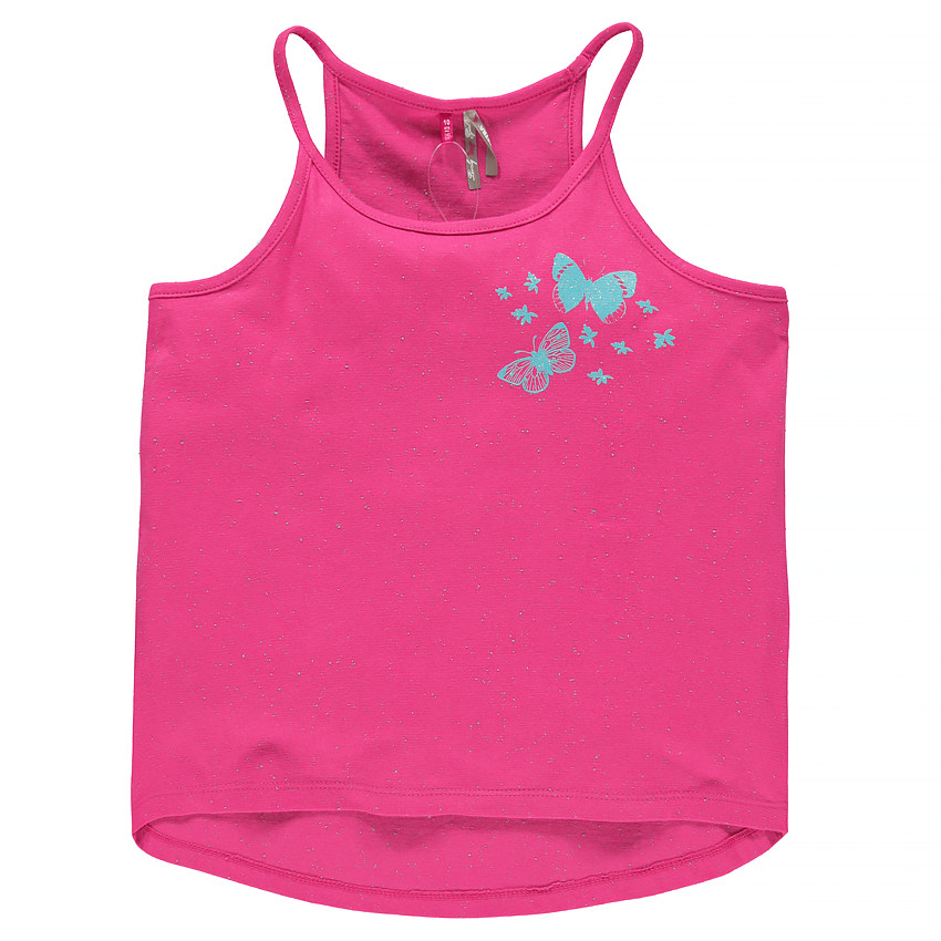 Junior - Débardeur aspect neps avec papillons printés 