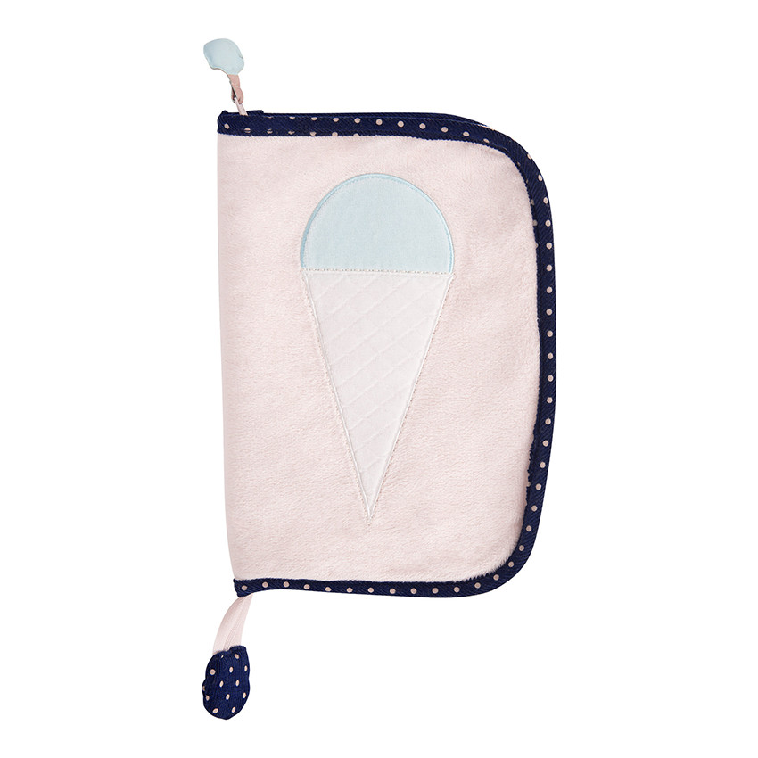 Protège-carnet de santé en velours 