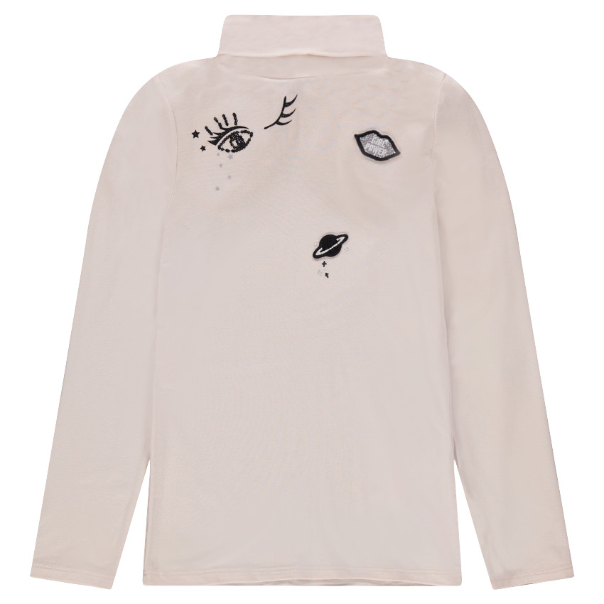 Junior - Sous-pull col roulé en jersey avec badges patchés 