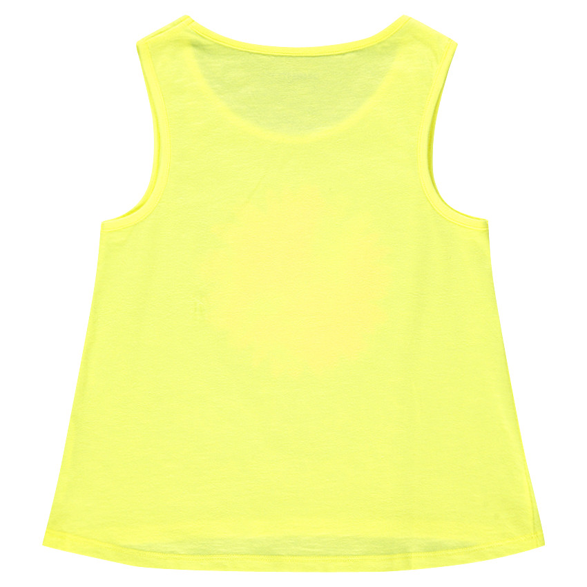 Débardeur en jersey slub et print fantaisie 