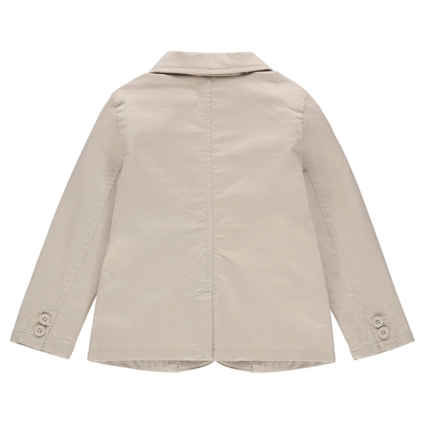 Blazer de cérémonie uni en coton avec poches 