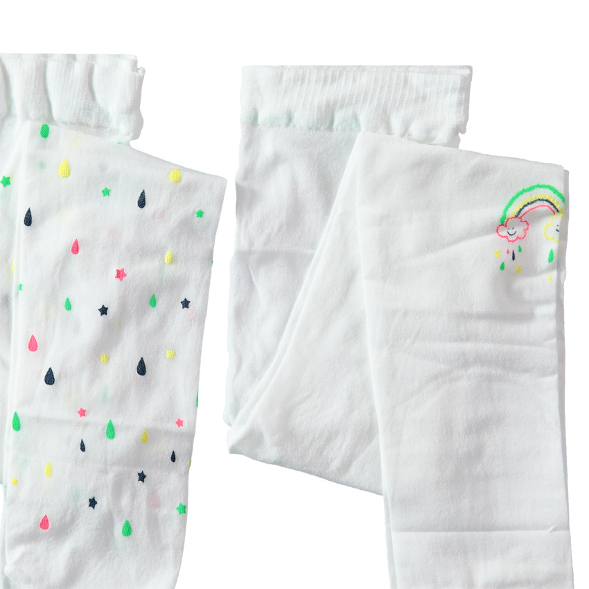 Lot de 2 collants fins avec imprimés colorés  