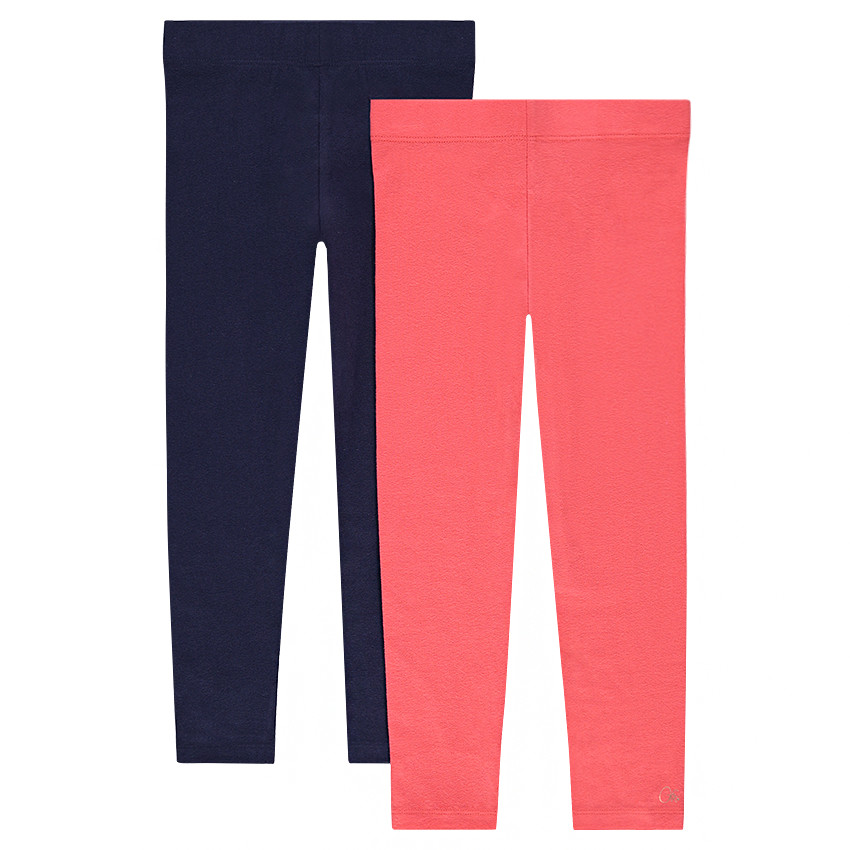 Lot de 2 leggings en jersey avec logo printé 