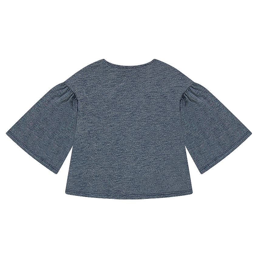 Tunique à manches 3/4 évasées et message en foil doré printé 