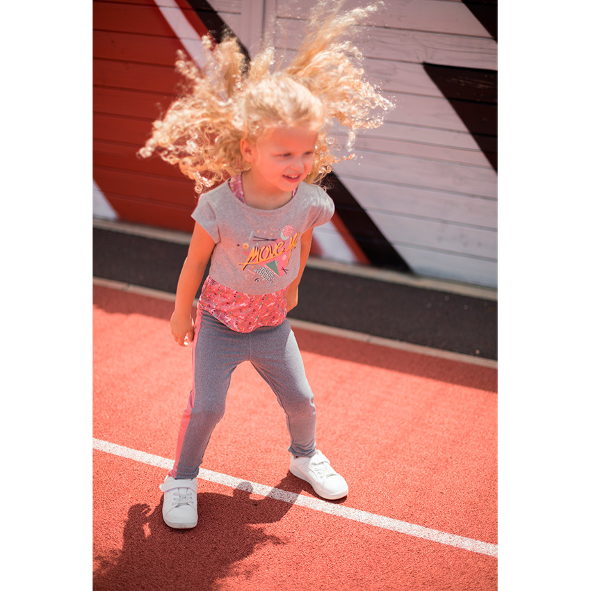 Fuseau avec bandes contrastées et ceinture élastiquée 