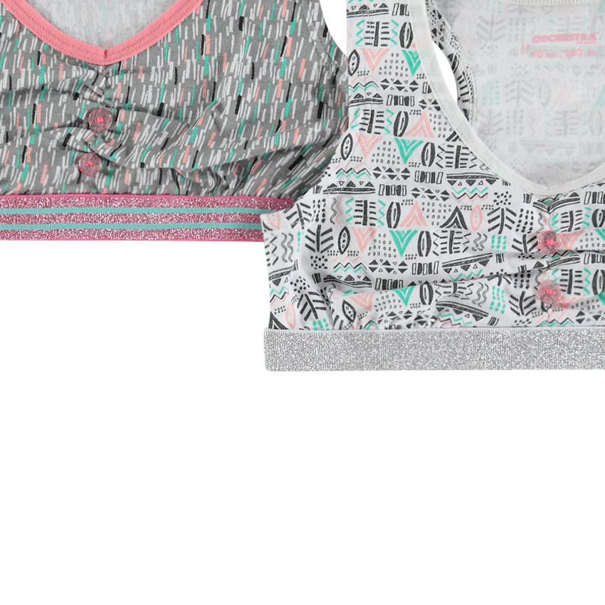 Junior - Lot de 2 brassières imprimées fantaisie 