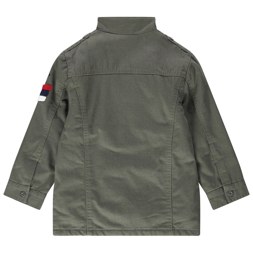Parka en twill à poches avec badges et détails style army 