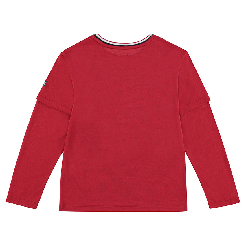 Junior - Tee-shirt manches longues effet 2 en 1 avec print sur le devant 