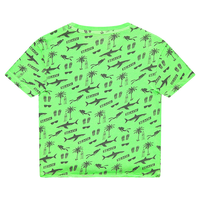 Tee-shirt manches courtes en jersey avec imprimé fantaisie all-over 