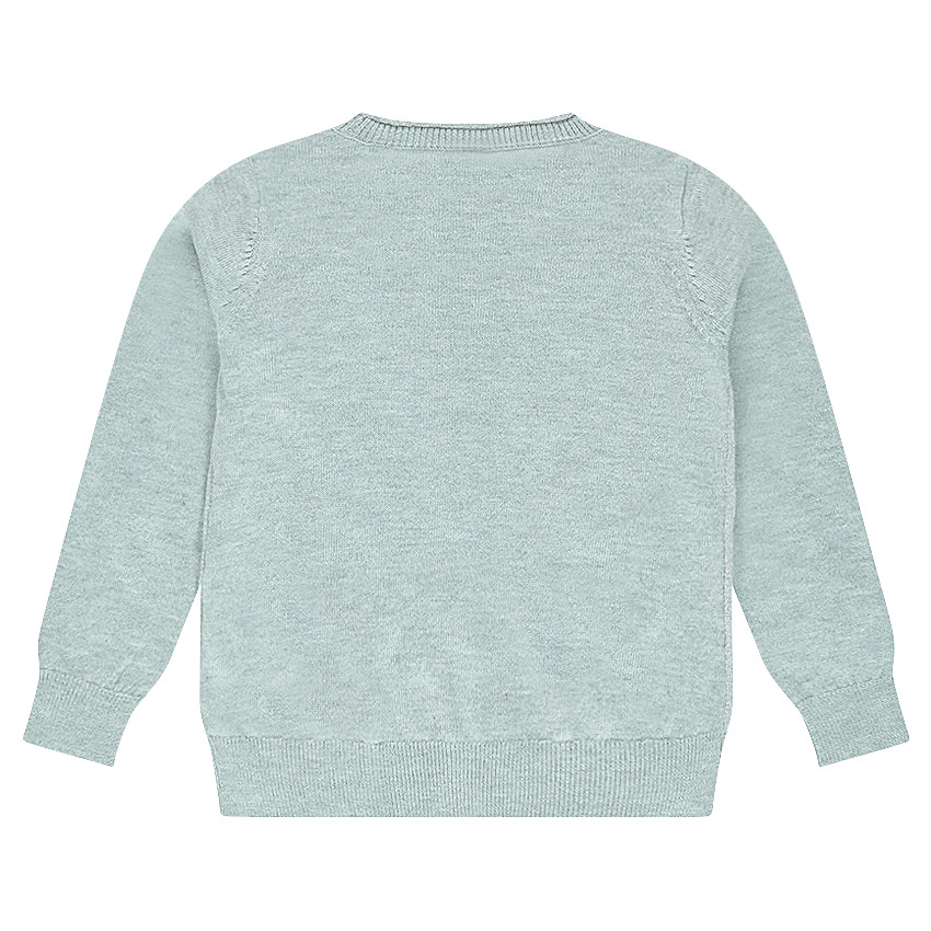 Junior - Gilet en tricot uni avec fil pailleté 