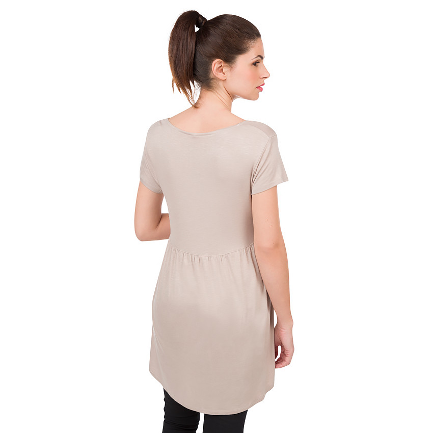 Tunique de grossesse manches courtes en slub 