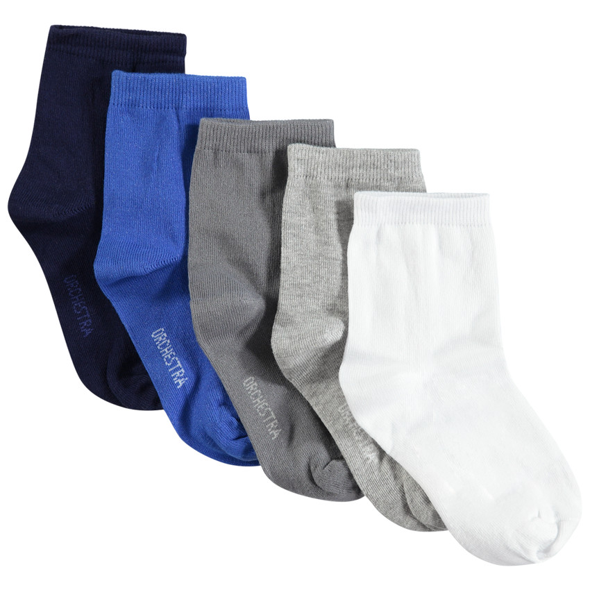 Lot de 5 paires de chaussettes unies  