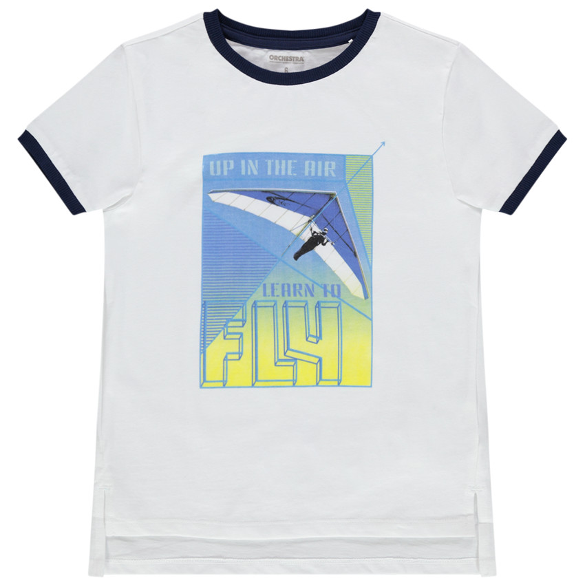 T-shirt manches courtes print deltaplane  