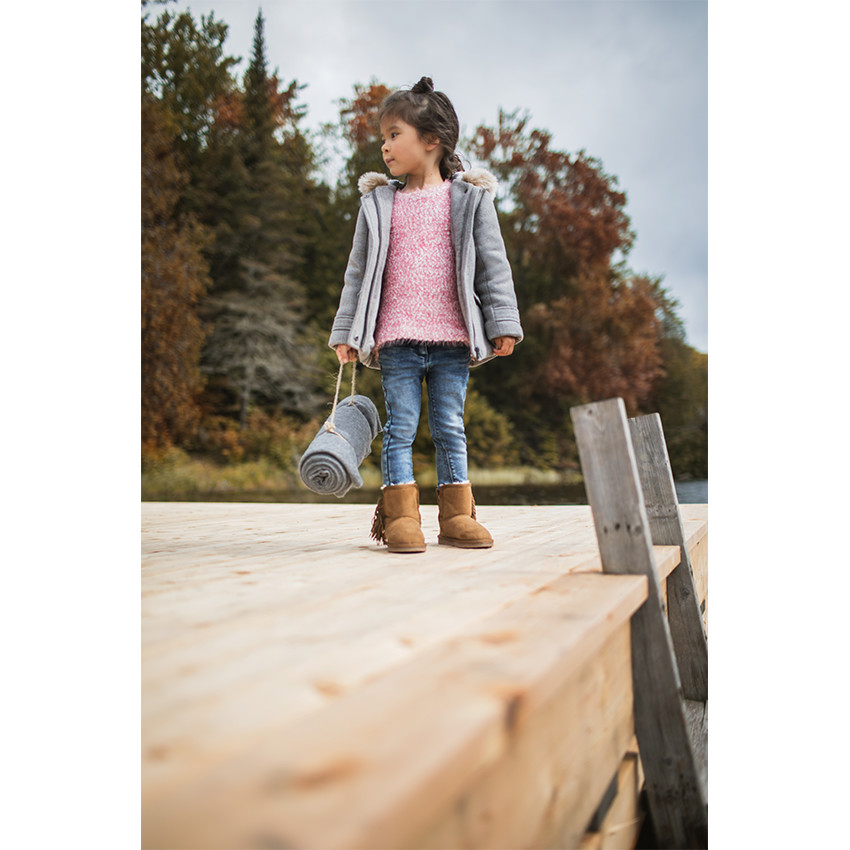 Junior - Jeans slim en molleton effet denim 