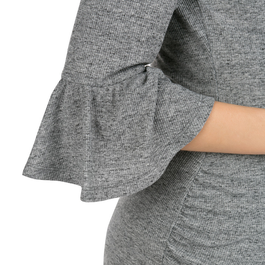 Tee-shirt de grossesse à manches 3/4 volantées 