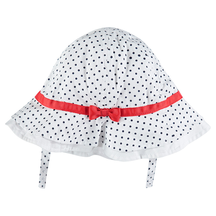 Charlotte en coton à pois avec galon contrasté 