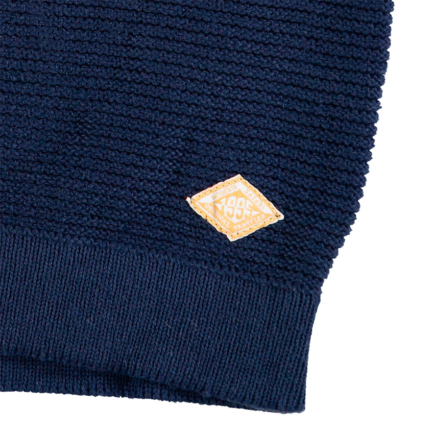 Pull en tricot avec bandes contrastées 