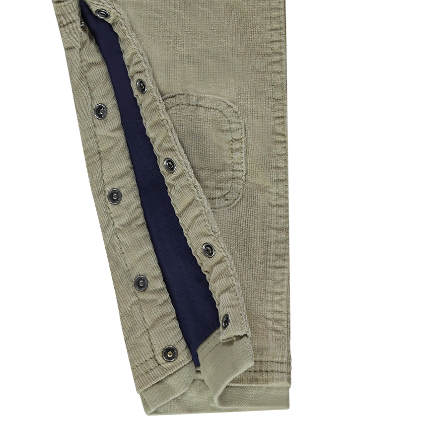 Salopette longue en velours doublée jersey  