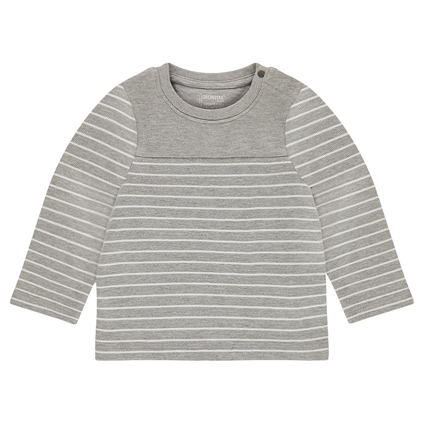 Marinière en coton fantaisie avec ouverture pressionnée 