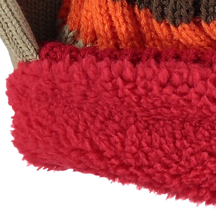 Ensemble bonnet doublé sherpa écharpe et moufles en maille 