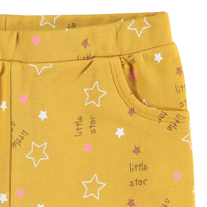 Pantalon en coton à imprimé fantaisie all-over 