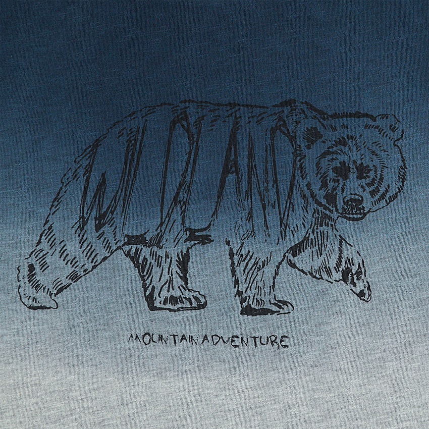 Junior - Tee-shirt manches longues en jersey effet tie and dye avec animal printé 