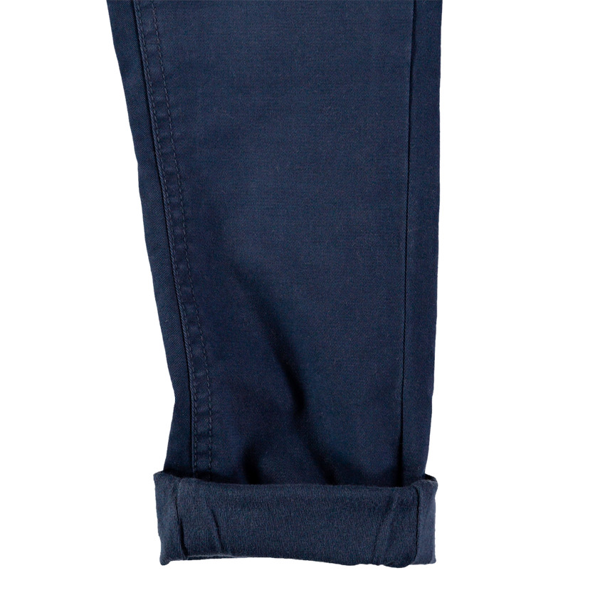 Pantalon en coton surteint effet crinkle avec bretelles rayées amovibles 