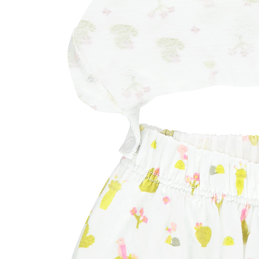 Ensemble avec robe volantée et bloomer imprimés 