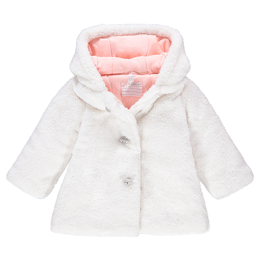 Parka à capuche en sherpa doublée jersey avec oreilles en relief 