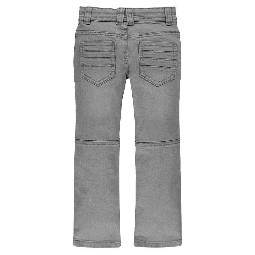 Jeans coupe slim avec jeux de découpes et de surpiqûres 